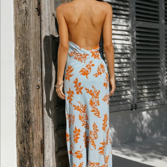 Hello Molly Leave Me Loving You MIDI Dress Blue - Small - Picture 2 of 5